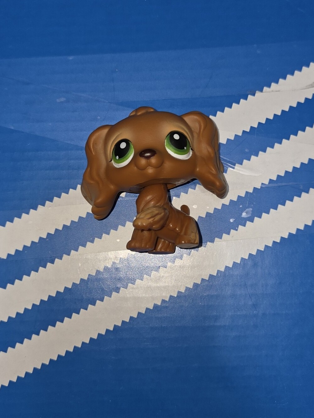 Littlest Pet Shop LPS Cocker Spaniel Figurine with Green Eyes - Collectible Toy